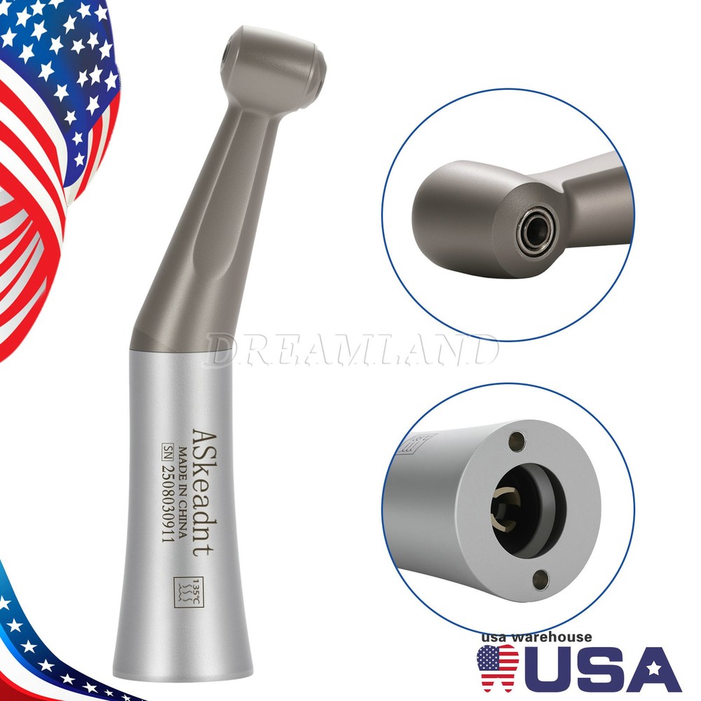 Dental 1:1 Slow Low Speed Contra Angle Handpiece E-Type Push Button