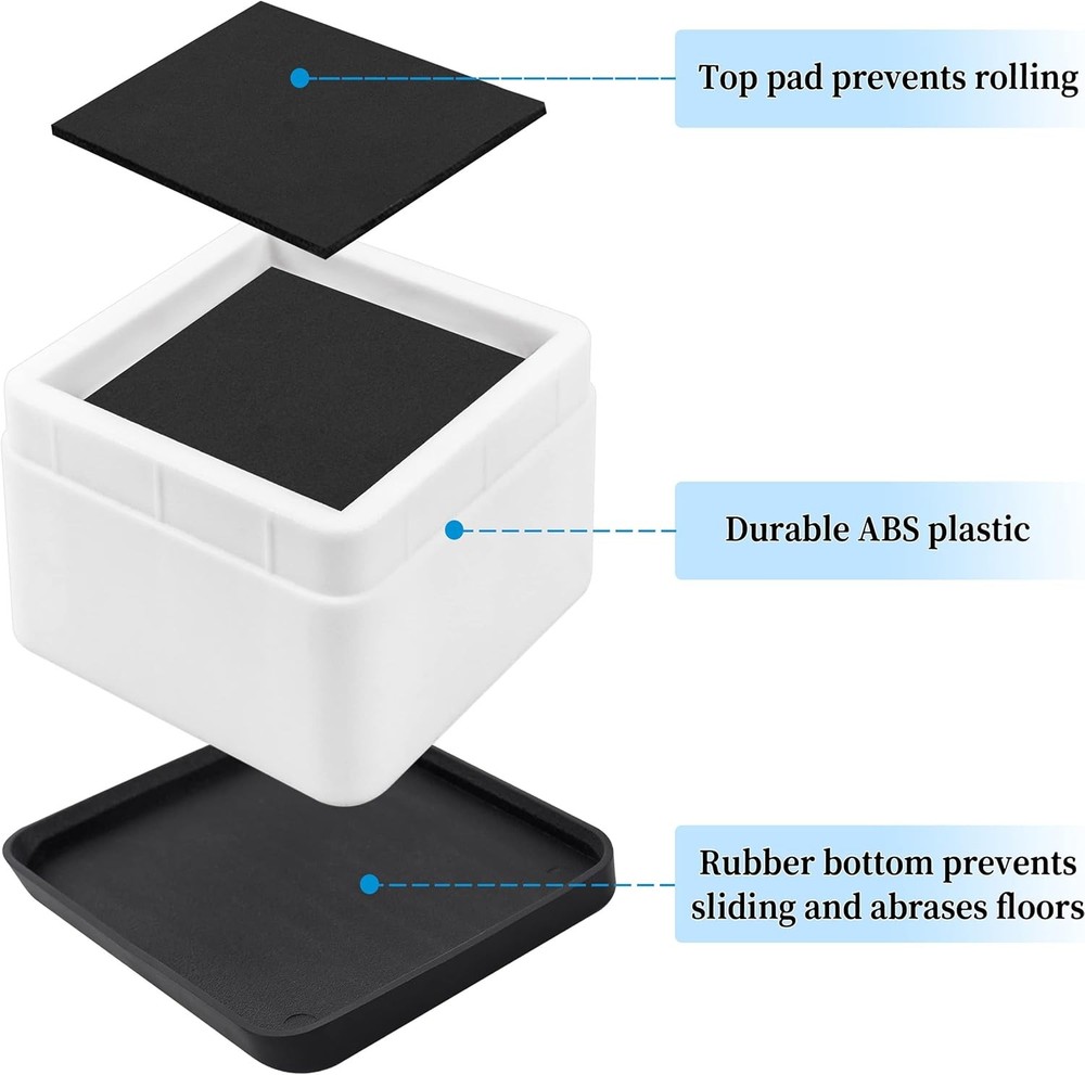 Bed Risers 3 or 6 Inch Heavy Duty Stackable Furniture Risers for Sofas Table Cou