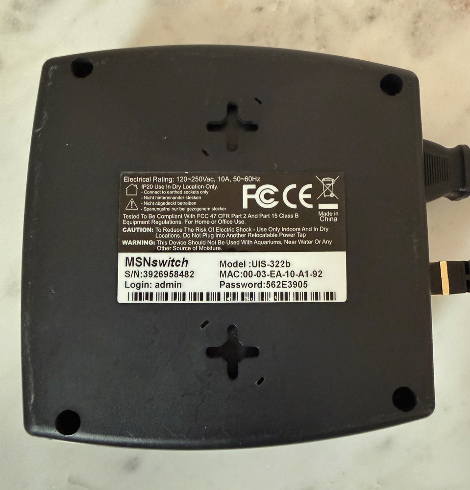 MSNSwitch MS520 Internet Enabled IP Remote Power Reboot Switch