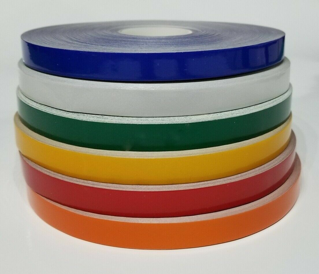 1/4" Reflective Pinstriping Safety Vinyl Graphic Car Tape Decal Stickers Roll