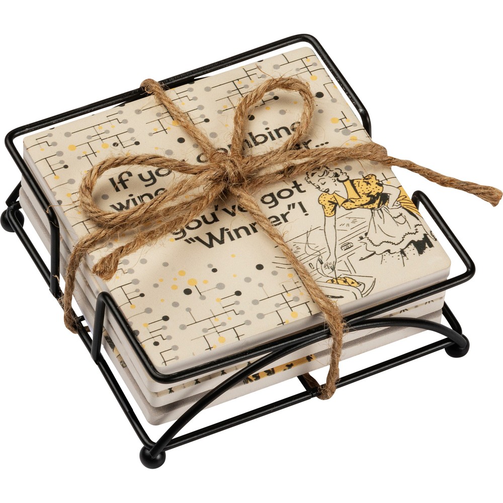 Drink Wine Coaster Set