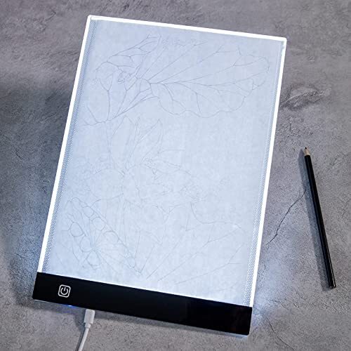 Light Board for Tracing, A4 Led Light Pad Adjustable Light Drawing Pad