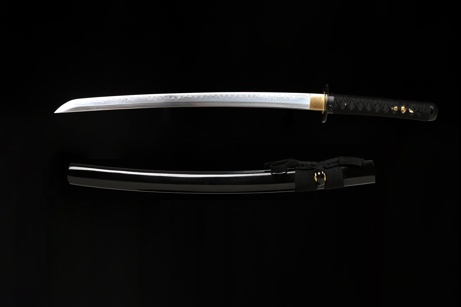 Wakizashi Clay Tempered T10 Carbon Steel Real Hamon Japanese Samurai Sharp Sword