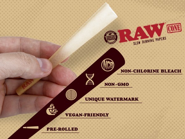 RAW Rolling Kit 79mm Roller +Tips + Cone Wallet + RAW Classic Rolling Papers