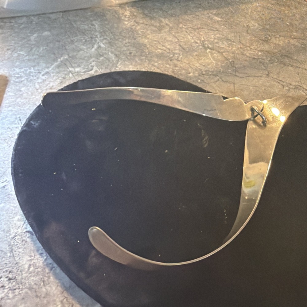 Modern Open Neck Ring in Sterling Silver