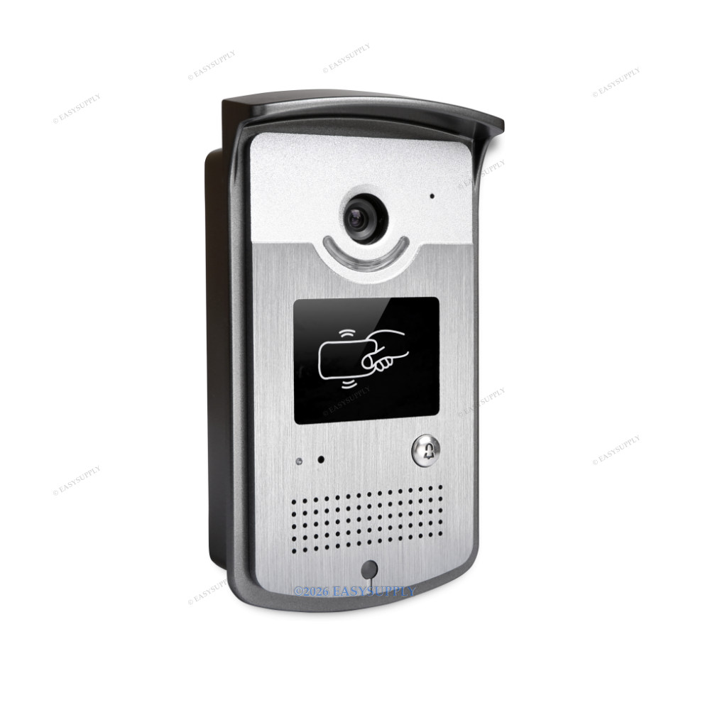 7" Wired Video Door Intercom System Electric Lock Supported for Home Security