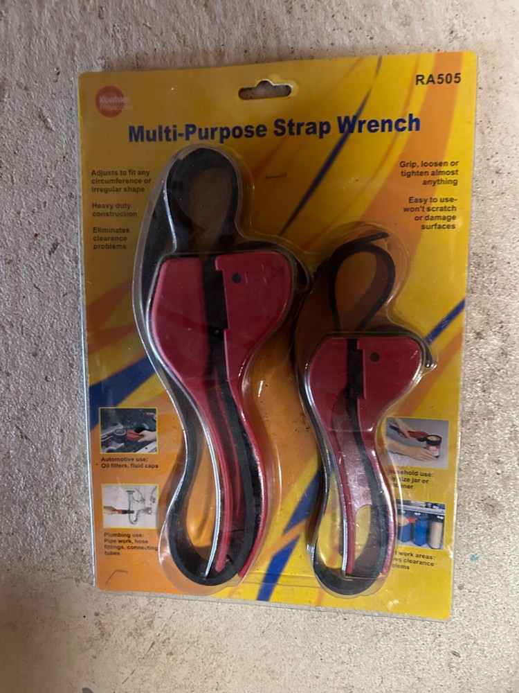 Koehler Multi Purpose Strap Wrenches-New In Original Packaging