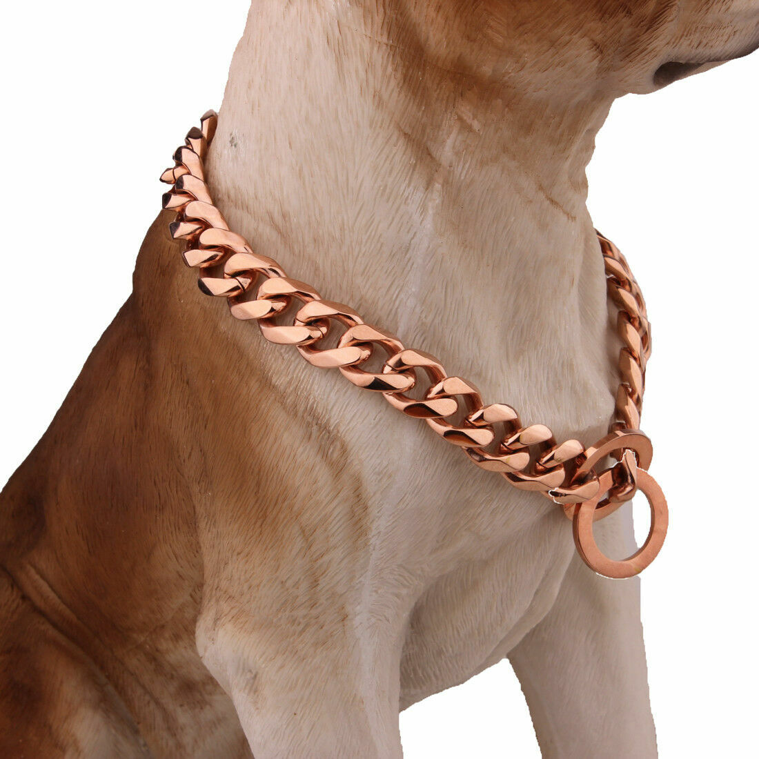 Dog Chain Collar Stainless Steel Cuban Link 10-19MM Multi-Color for S/M/L Dogs