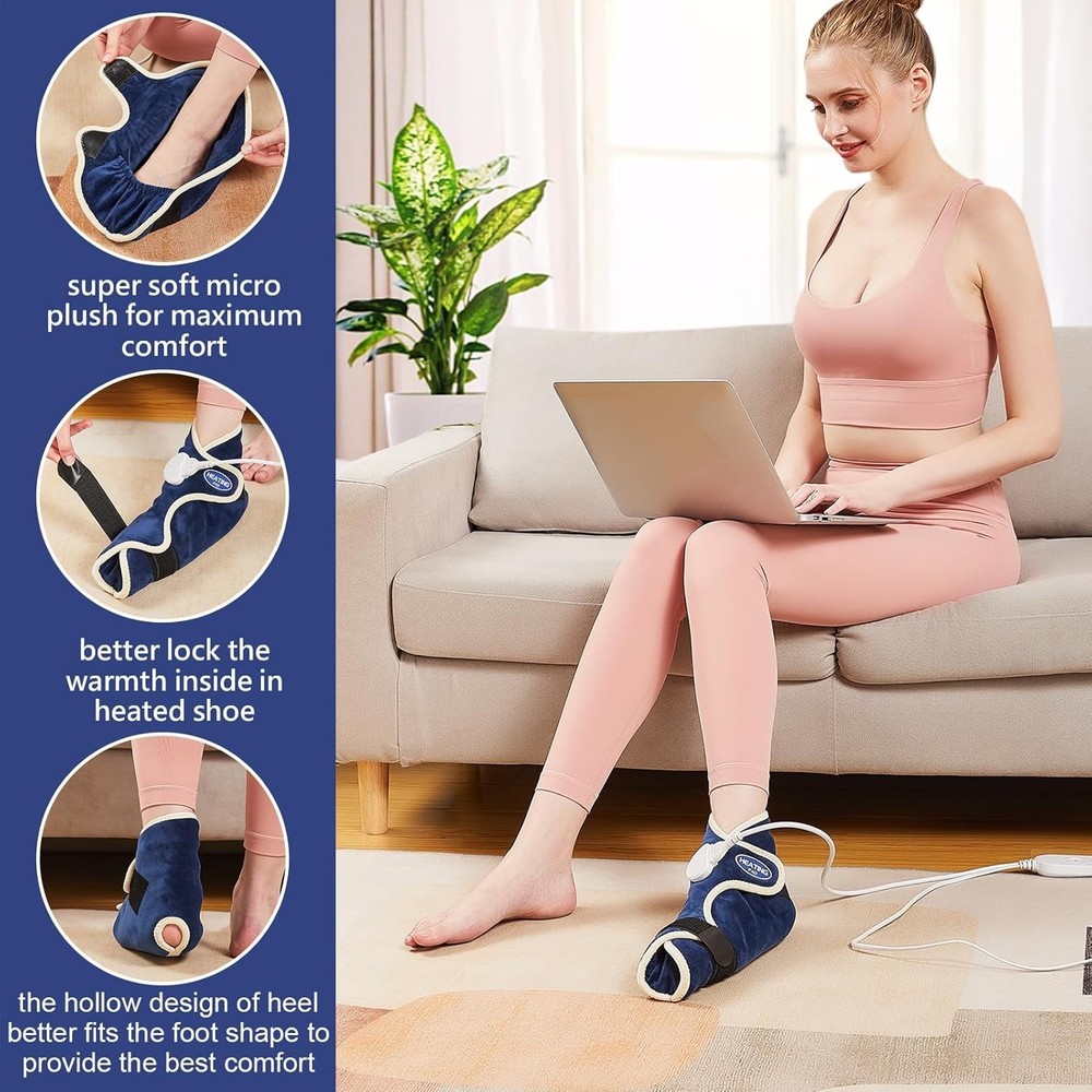 Full Coverage Electric Foot Warmer | Adjustable Heat & Timer | 1