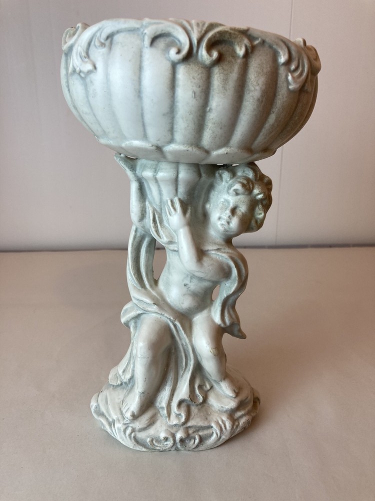 Vintage Cherub Holding Planter