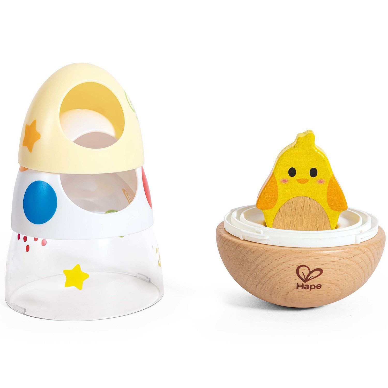 Hape: Wobble Wonder Stacker Nesting Chicken & Egg Shell Toy