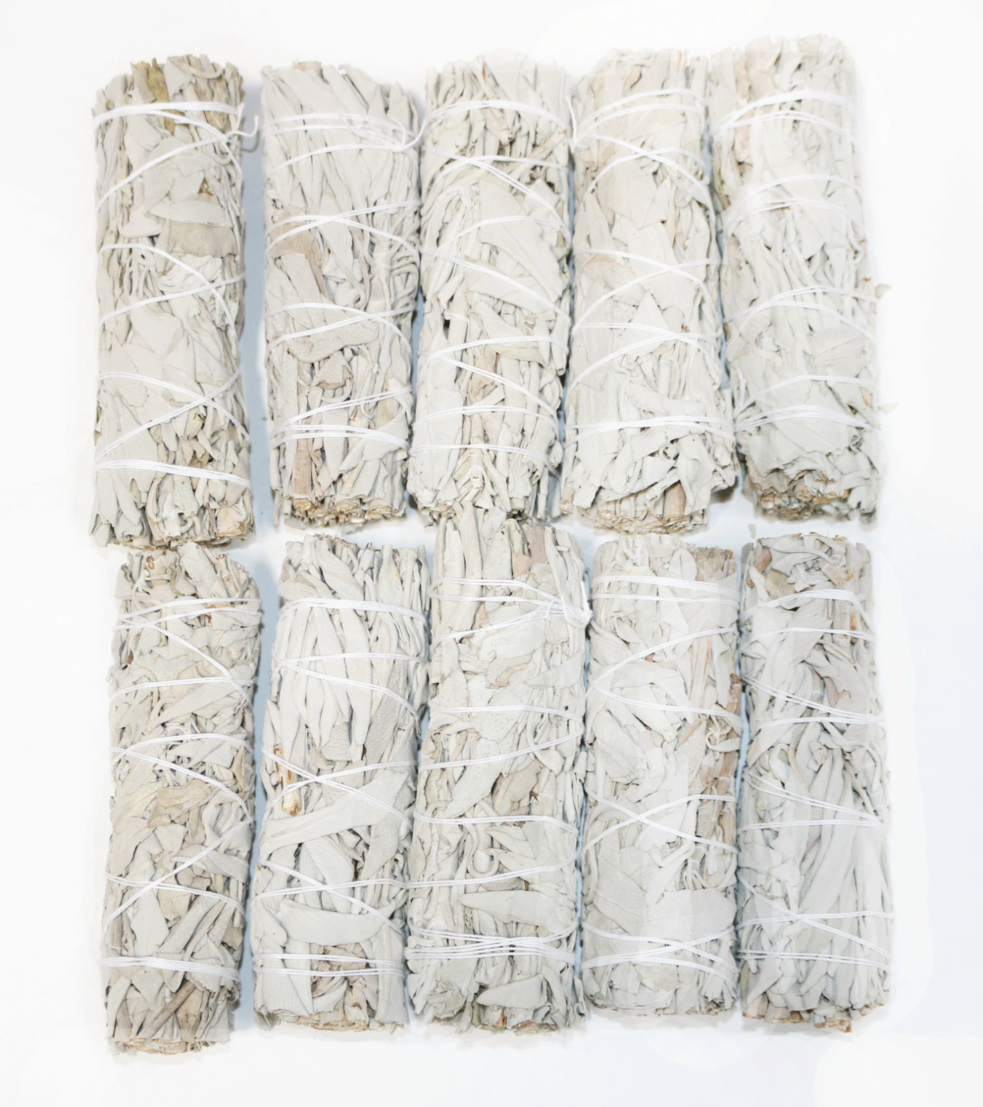 Bulk White Sage Smudge Sticks at Wholesale Cost 100 White Sage Smudge Wands (4")