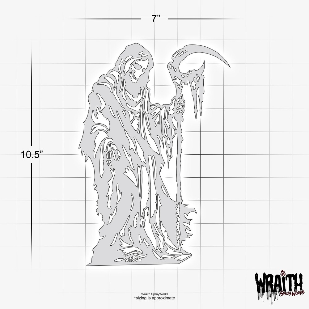 Cemetery Statue #4 - Reusable Airbrush Stencil Template