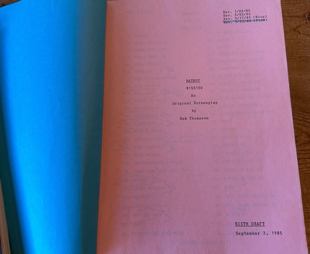 RATBOY MOVIE ORIGINAL SCREENPLAY SCRIPT