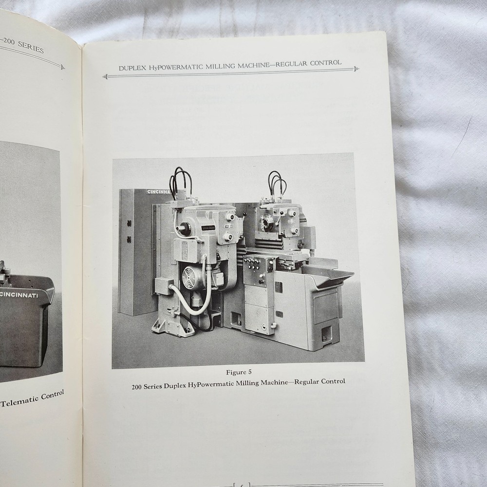 Cincinnati Milling Machine Co. HyPowermatic Milling Machines Operator's Manual