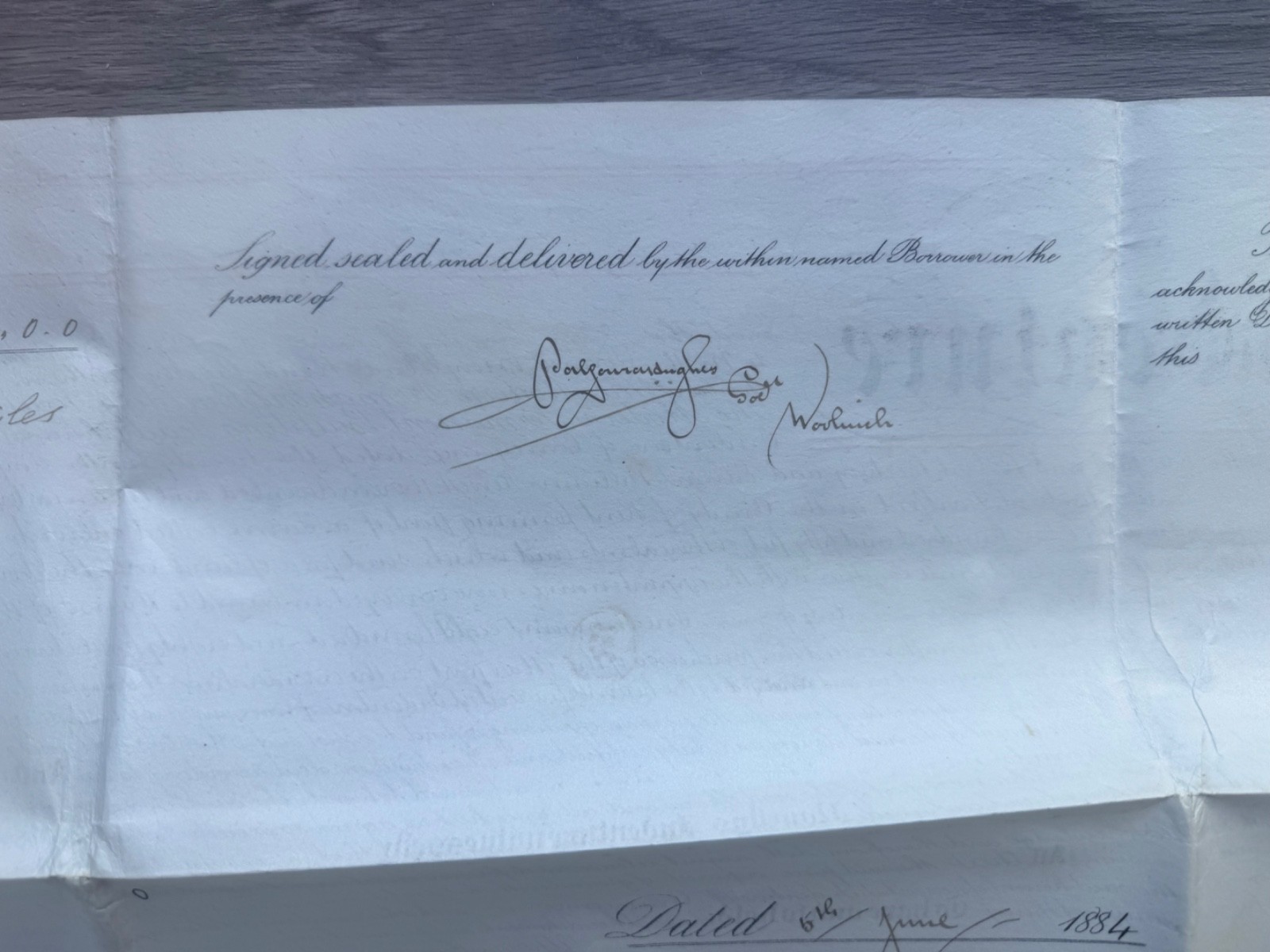 St martins Road Dartford Kent Vellum Indenture 1884 Styles to Building Society