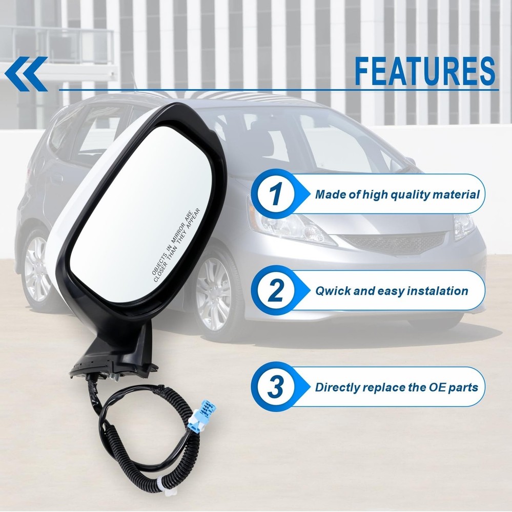 Right Passenger Side Mirror compatible with 2009 2010 2011 2012 2013 2014 Hon...