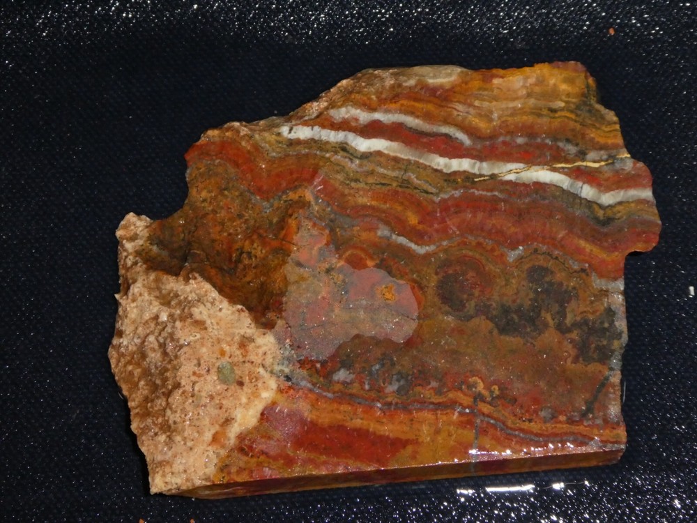 Unknown Agate slab- 3 1/2 " x 2 3/4 "--rough, cabbing, display.