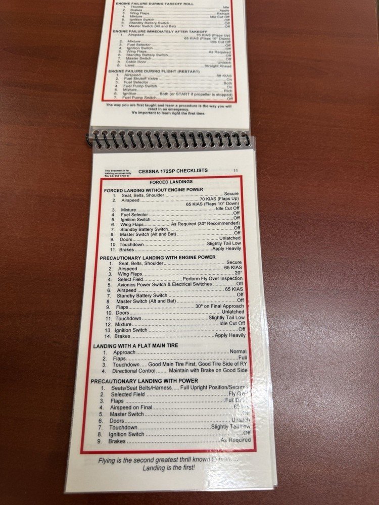 Cessna 172sp Checklist