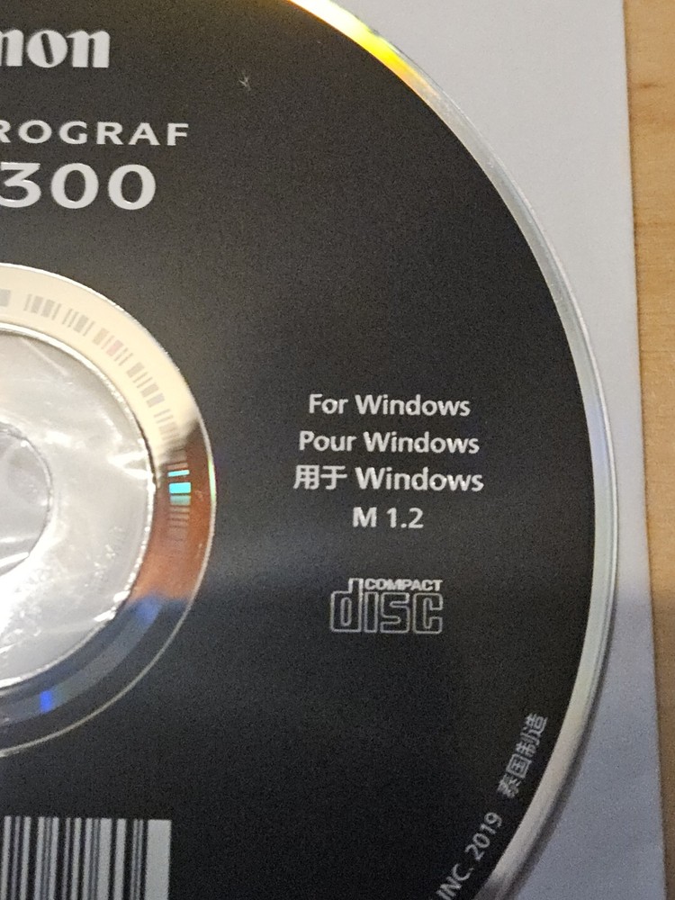 ImagePROGRAF TM-300 Canon Setup CD ROM Installation CD-ROM