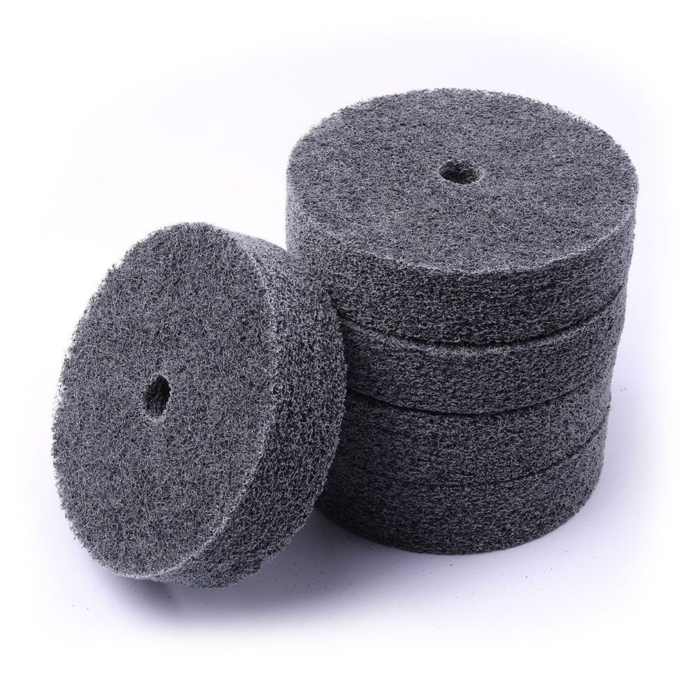 5Pcs 3 Inch Fiber Buffing Wheel, Deburring Wheels Quick Changed Replacement Buff