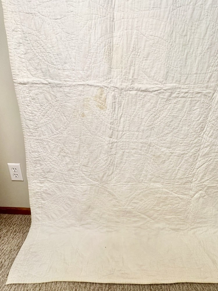 Handmade Patchwork Cotton Wedding Ring Quilt