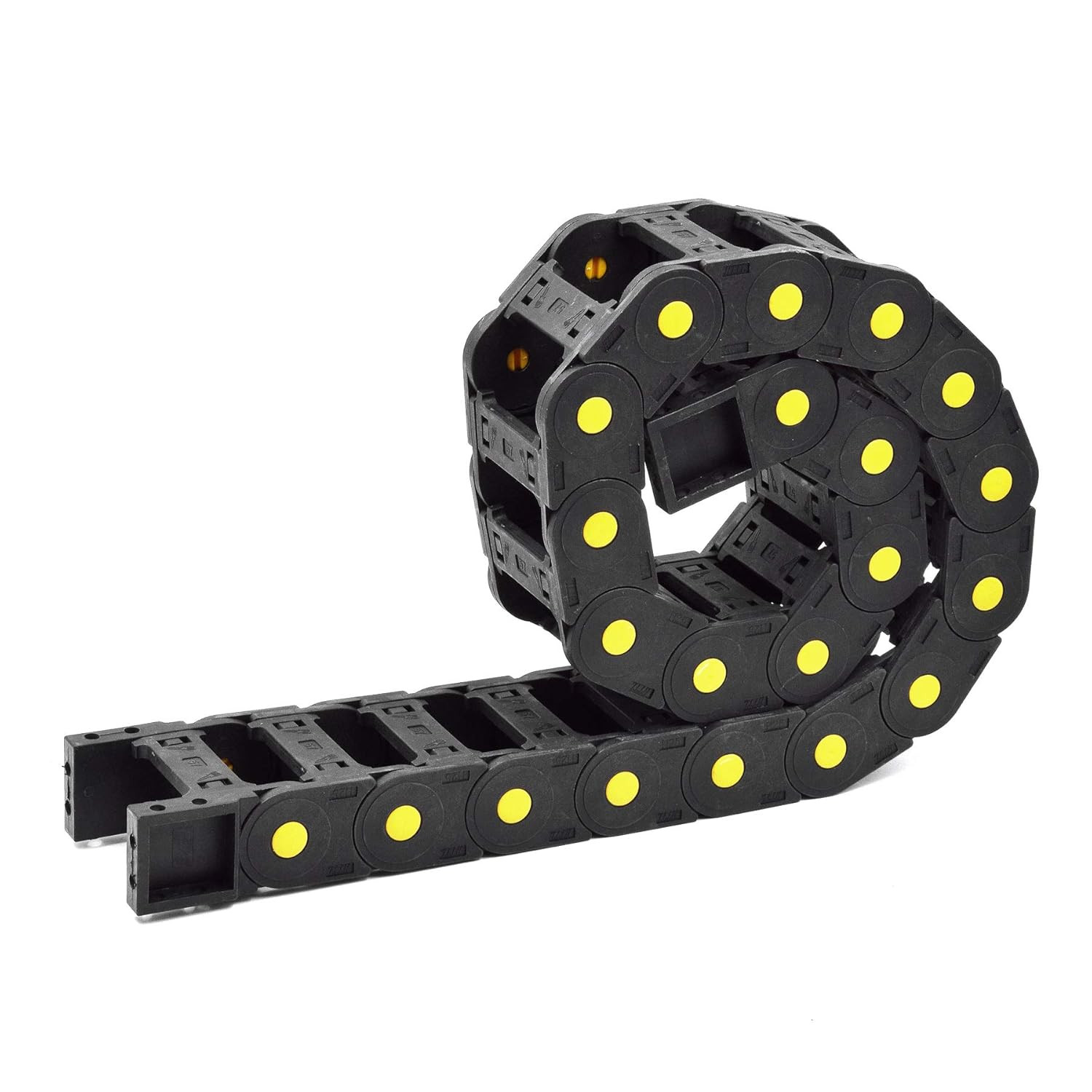 Plastic Drag Chain Cable Carrier Open Type with End Connectors R125 25 X 57Mm L1