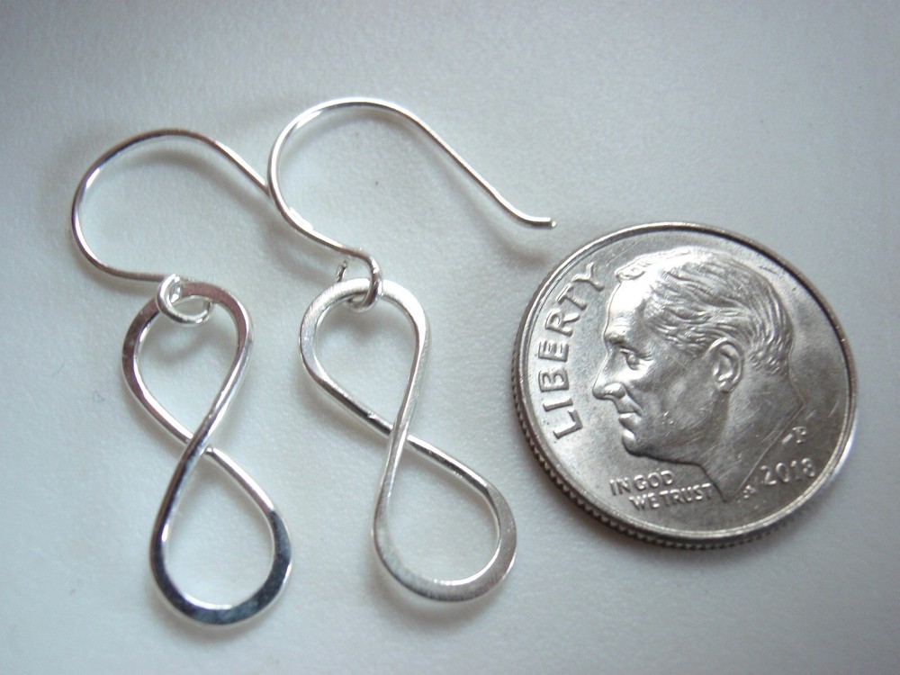 Endless Infinite Love Infinity Dangle Earrings 925 Sterling Silver