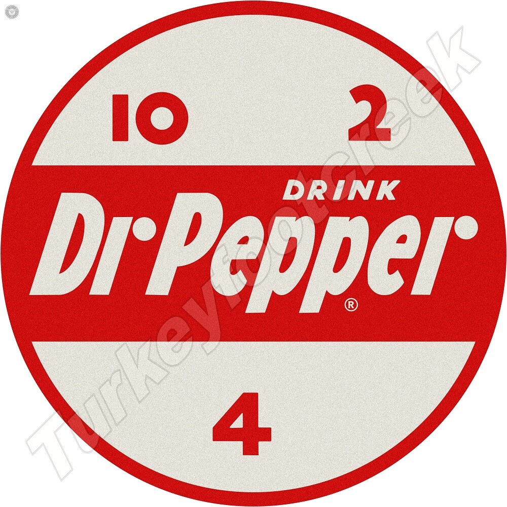 Dr Pepper 10 2 4 11.75" Round Metal Sign