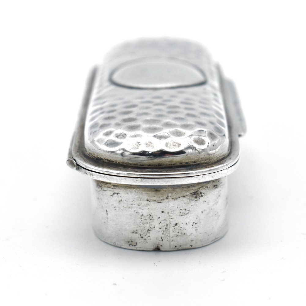 Antique Solid Silver Arts and Crafts Snuff Box Edwardian 1902