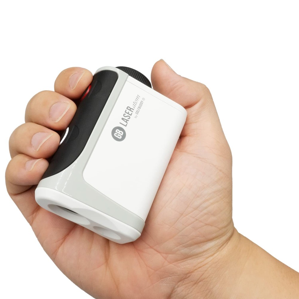 GOLFBUDDY Atom Golf Laser Rangefinder, Sleeker Compact Design, White