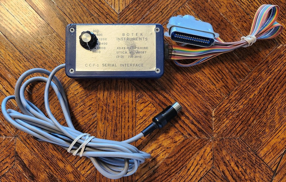 Rare Botek Industries CCP-1 Printer Cable for Tandy Color Computers