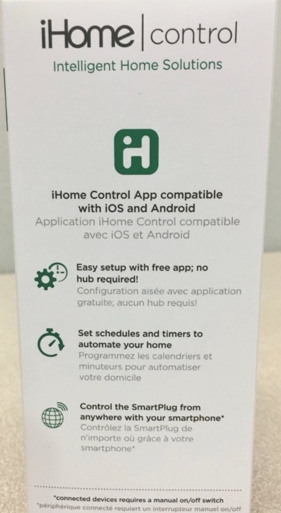 iHome WiFi Smart Plug, White, iSP6XW