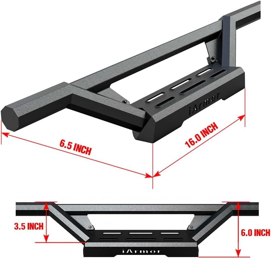 Stainless Steel Drop Steps Armor For 05-23 Tacoma Extended Access Cab