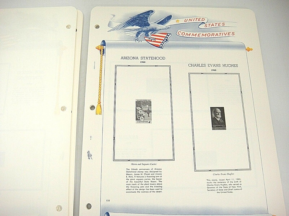 White Ace Commemorative Stamps Album Supplement Part 5 1959-1964 NOS