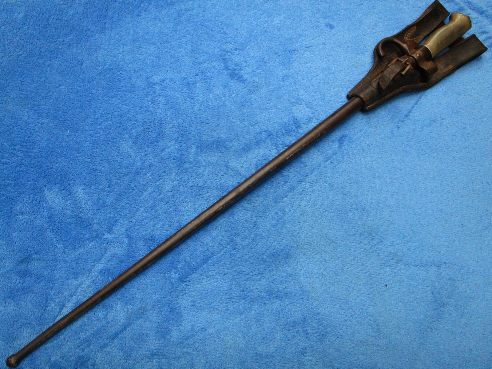 ORIGINAL ANTIQUE M1886 FRENCH LEBEL "ROSALIE" BAYONET AND SCABBARD WITH FROG