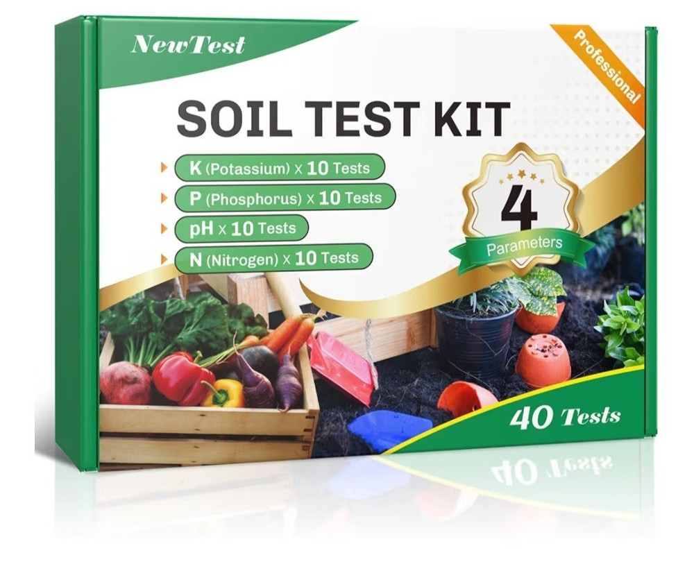 Soil Test Kit 4 Parameters: Professional Accurate 40 Tests Soil Testing Kits for