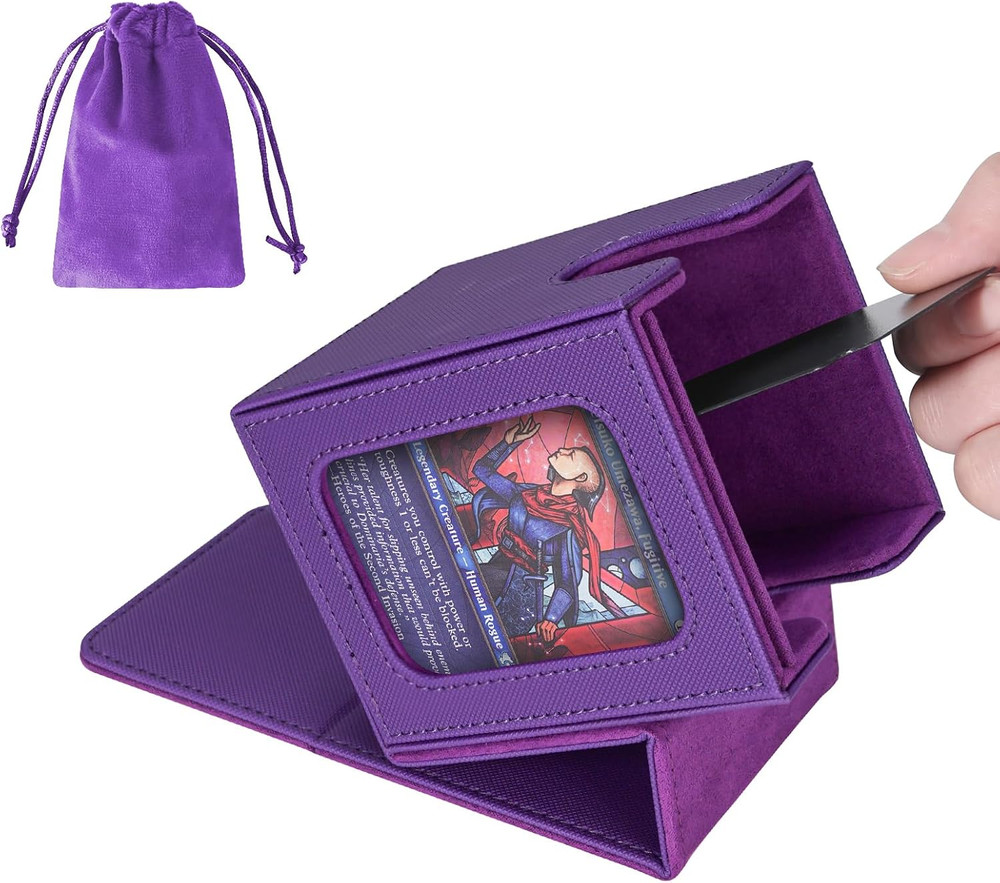 MTG Deck Box for Commander Display,Card Deck Case Fits 100 Double Sleeved Cards,