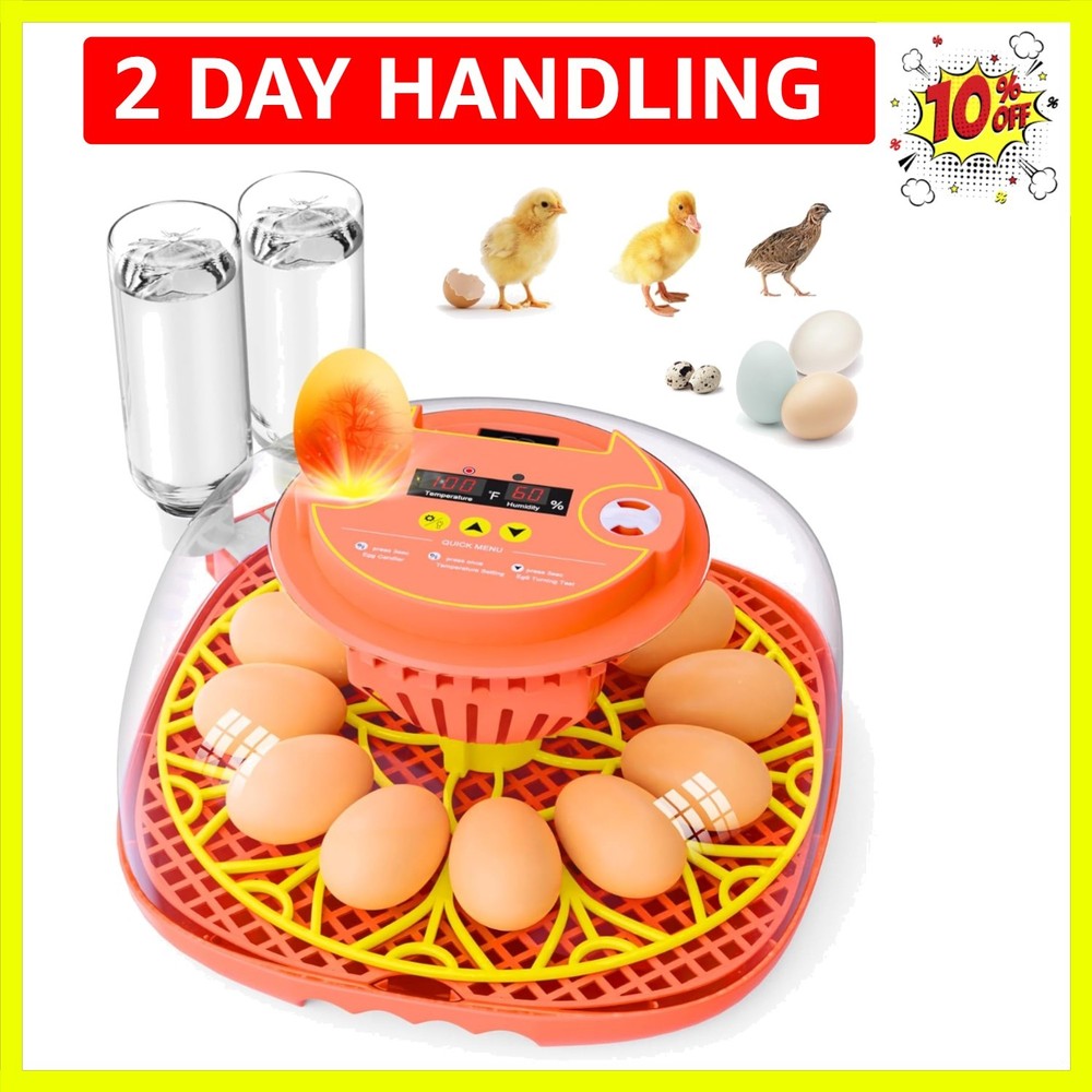 12 Egg Incubator for Hatching Eggs, Smart Temperature and Humidity Control, A...