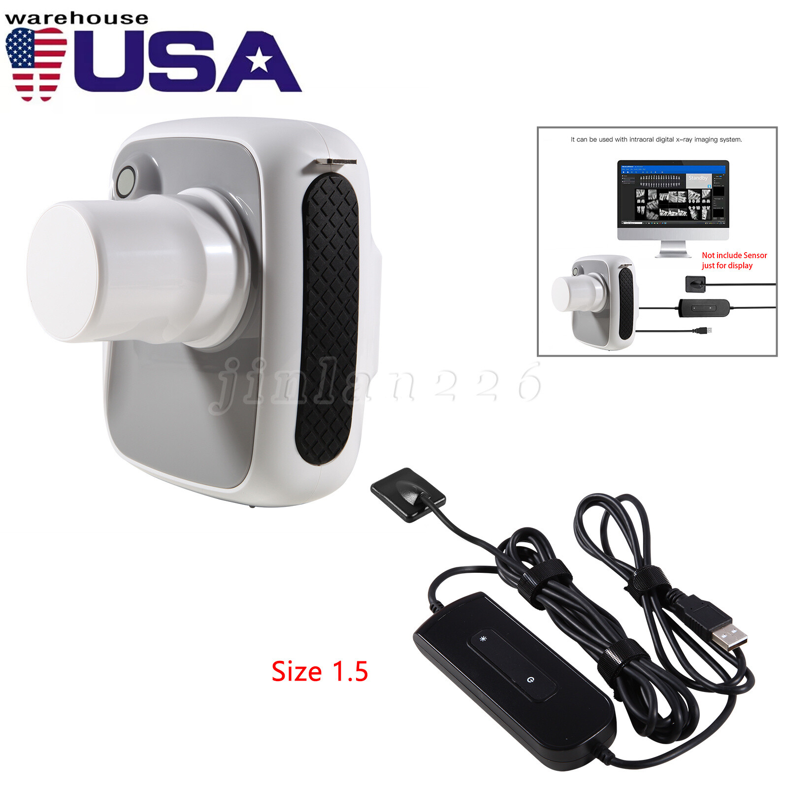 Portable Dental X Mobile Unit Ray Digital Machine/Shield/Sensor Size 1/2