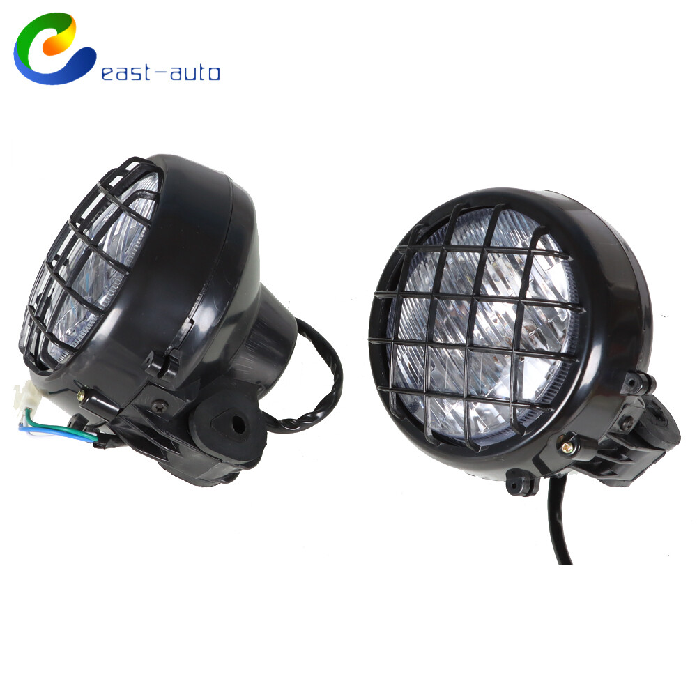 2× Headlights lens bulbs lights grills For Yamaha Banshee 1987-2006 Warrior 350