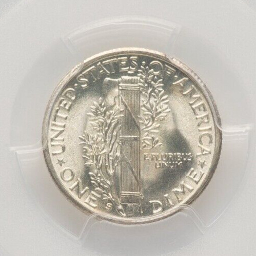 1945-S MERCURY DIME PCGS MS67