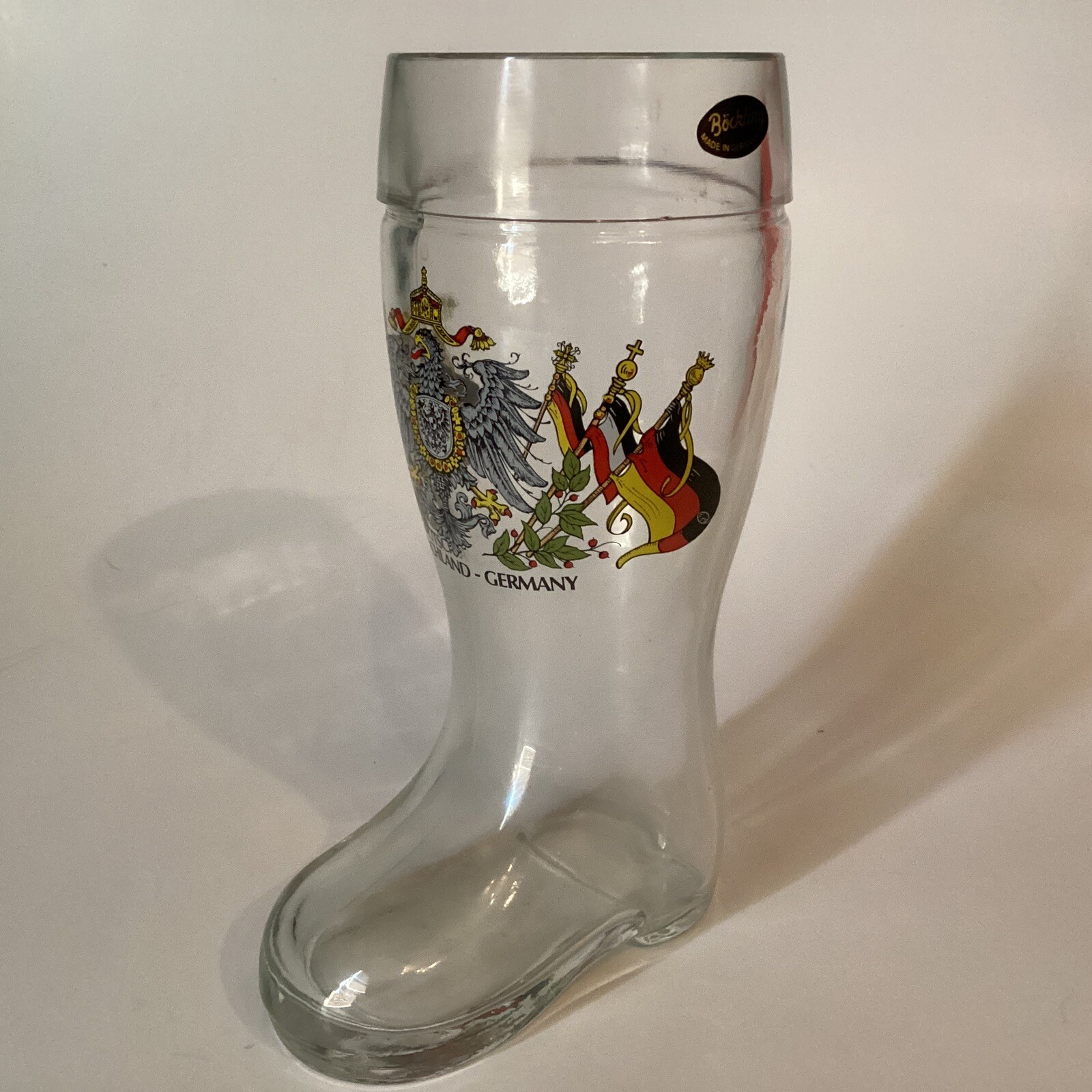 Germany Deutschland Glass Boot Mug Stein Bockling Glass