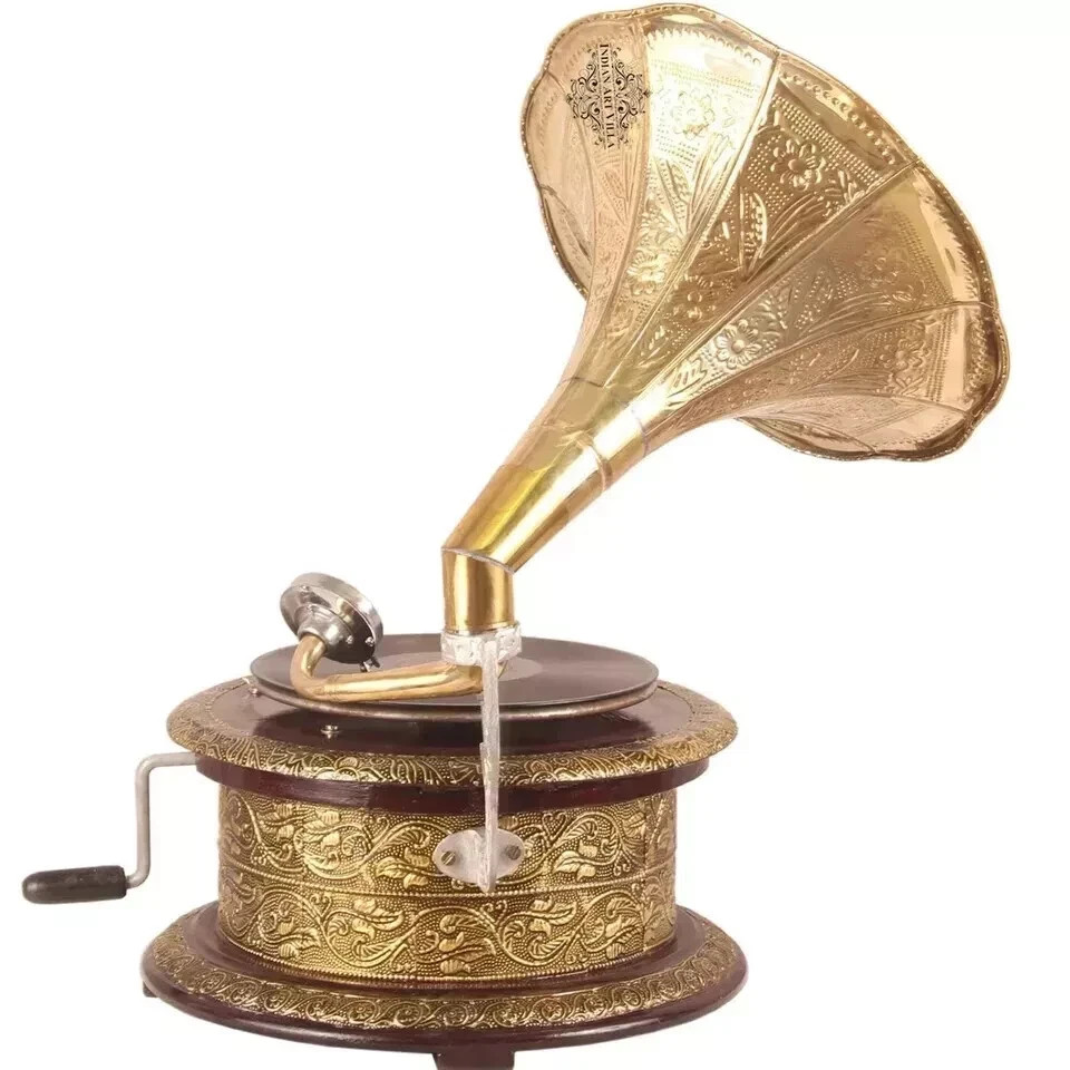 HMV Gramophone Fully Functional Working Phonograph, win-up record player chrisma
