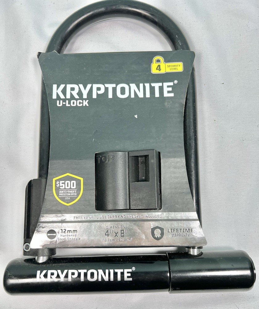Kryptonite U-Lock 4" x 8" Level 4 High Security Lock