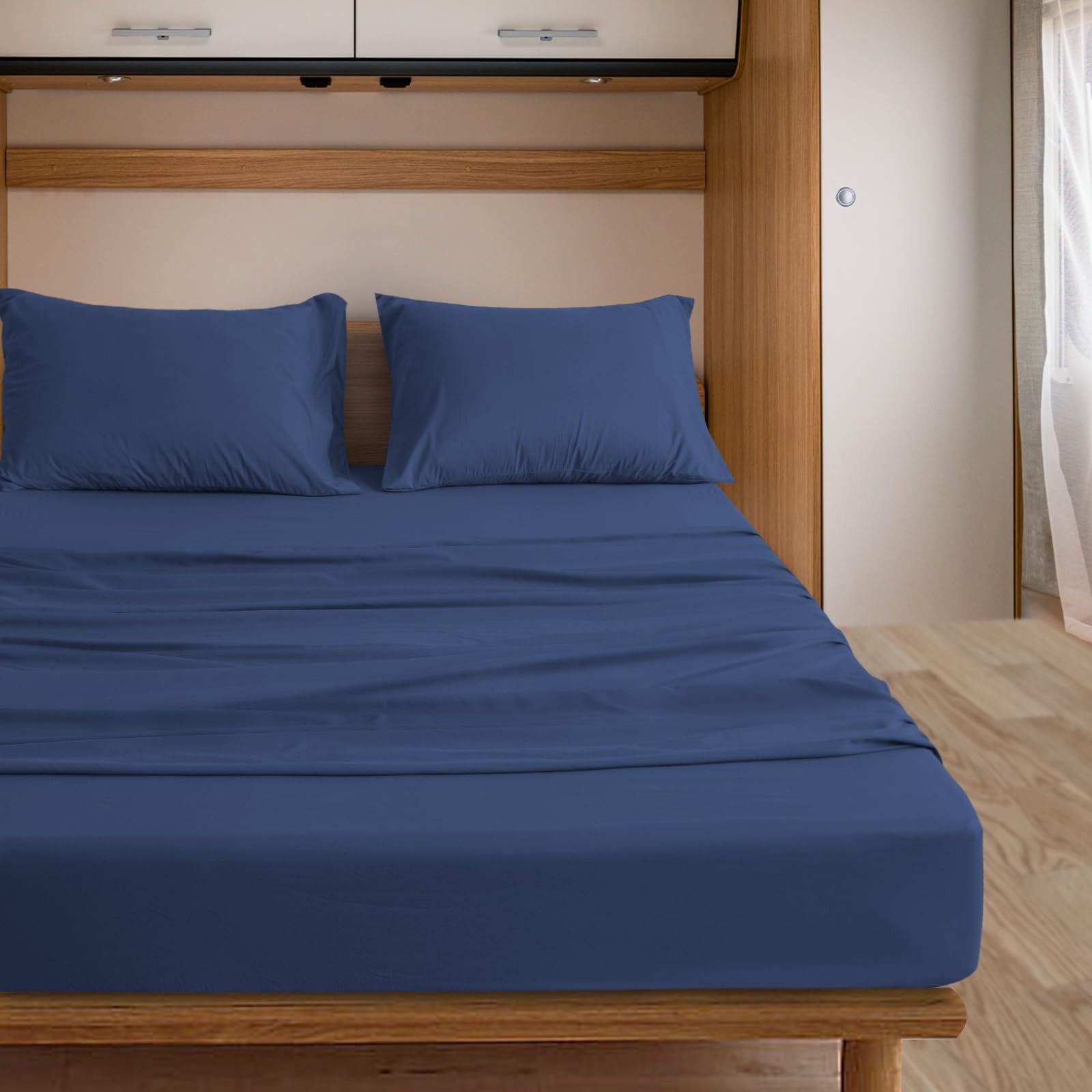 SpringSpirit RV Queen Sheets Super Soft RV Short Queen Bed Sheet Set 4 Piece Dee