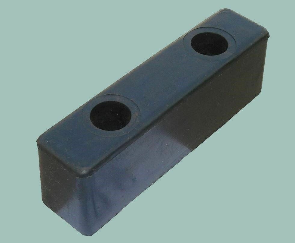 2 PACK Rubber Loading Dock Bumpers 2-1/2 H x 2 W x 8" L Rectangular Black NEW