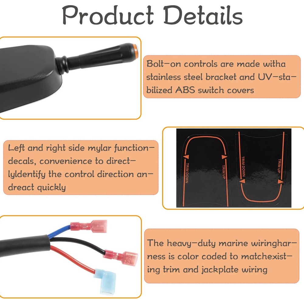 For SeaStar Pro Trim/Jack Plate Control Switch PT2000P-1P, Steering Helm Mount