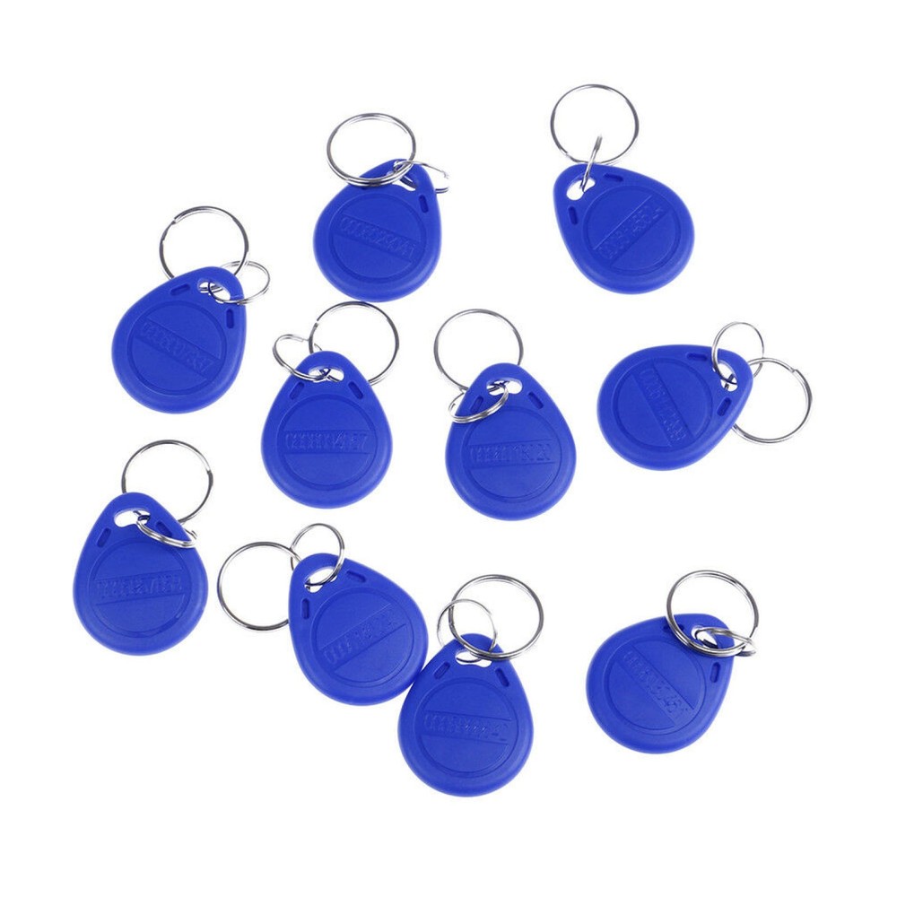 10Pack Blue TK4100 Keychain 125KHZ RFID Proximity ID Card Token Tags Key