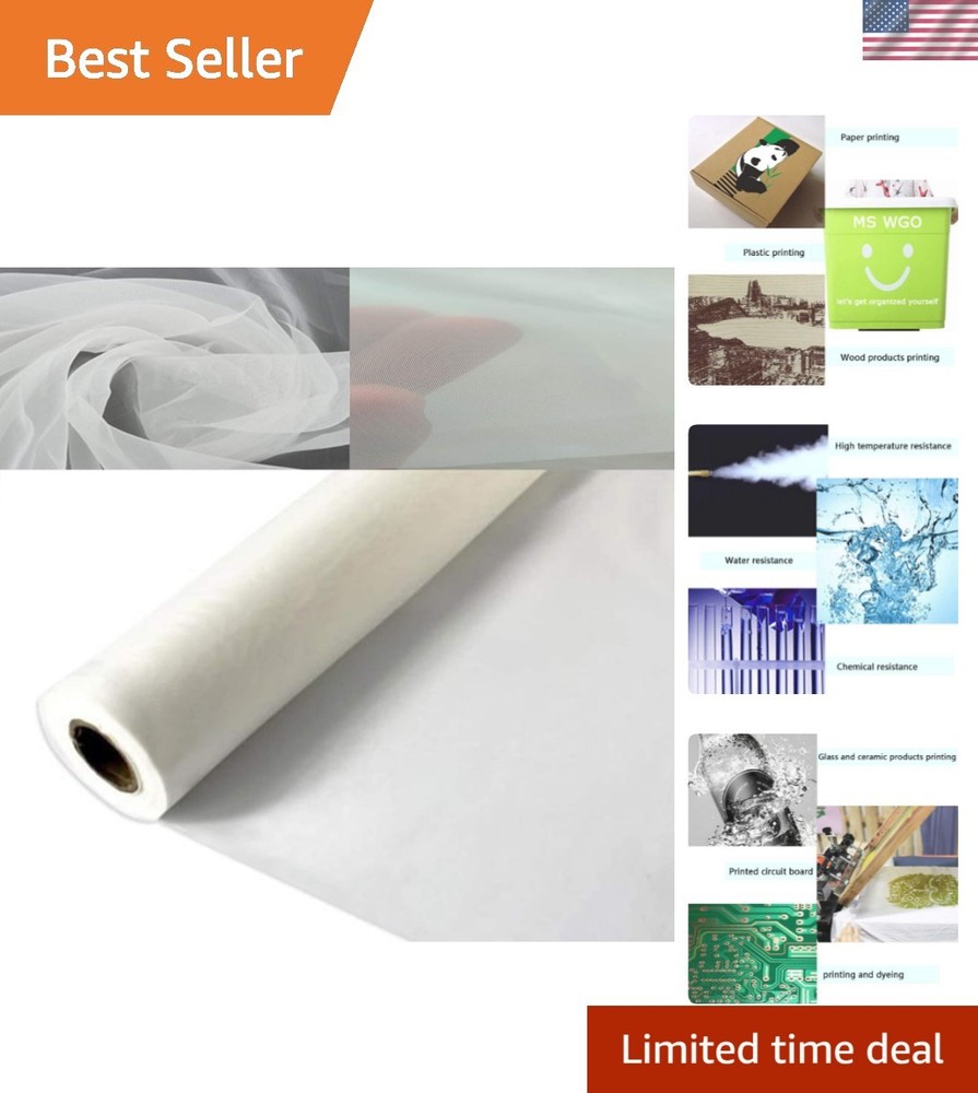 Versatile 110 Mesh Polyester Screen Printing Fabric - 3 Yards for Crafting Needs